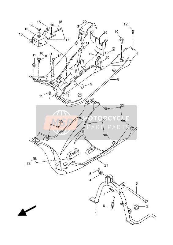 Yamaha AEROX 4 2018 In Piedi & Poggiapiedi per un 2018 Yamaha AEROX 4